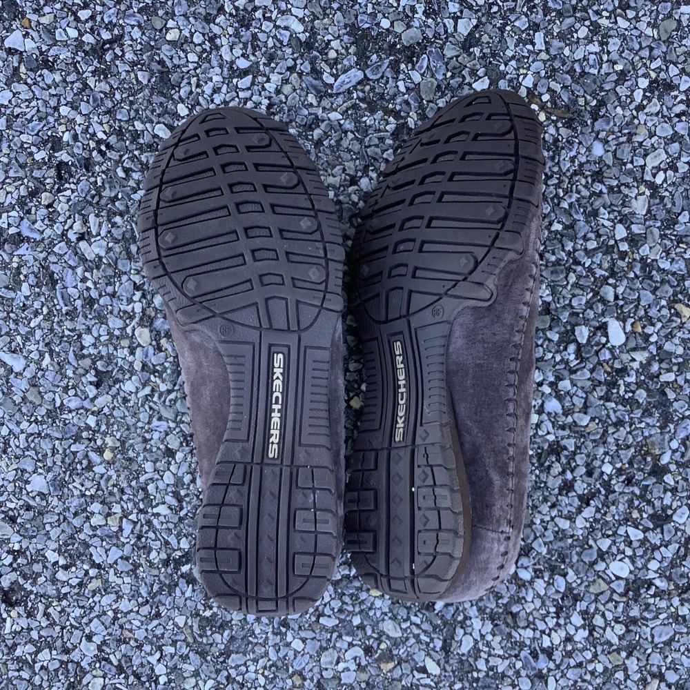 Skechers Womens Shoes Size 8.5 Brown Suede Slip On Relaxed Fit Walking Sneakers - Picture 5 of 8